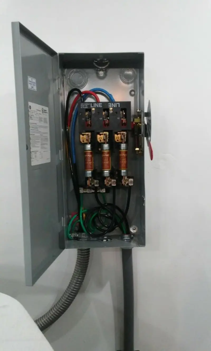 Three-phase disconnect switch installed for Electrical Wiring & Rewiring in Gardner